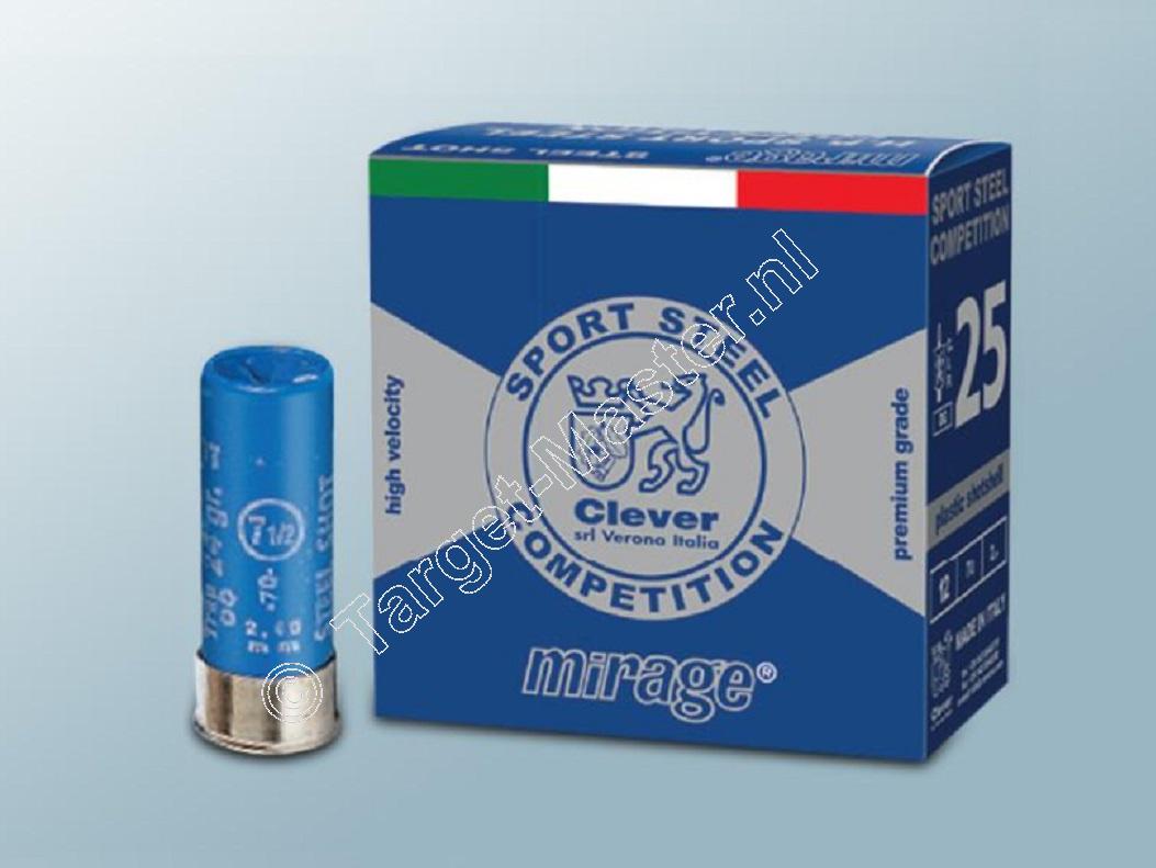 Clever Mirage TRAP & SKEET T4 Hagelmunitie 12/70/20 Kaliber 12 lading 28 gram #6 verpakking 25